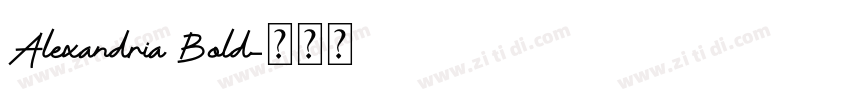 Alexandria Bold字体转换